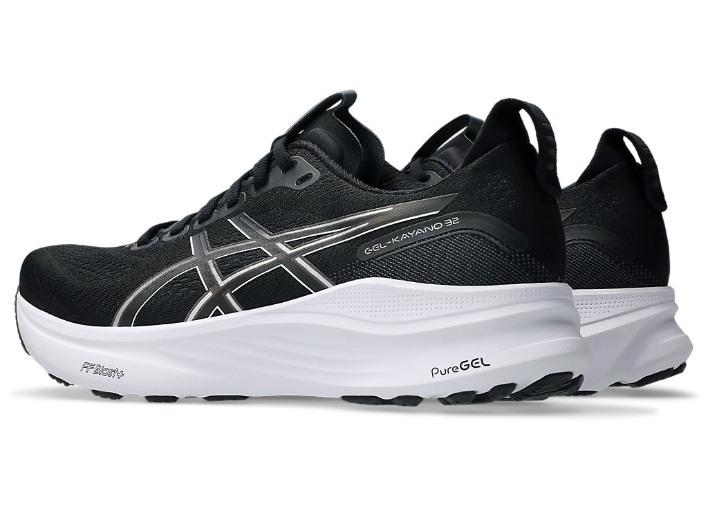 Shop ASICS GEL-KAYANO 32 Extra Wide Kasut Larian Hitam/Putih 1011C054-002