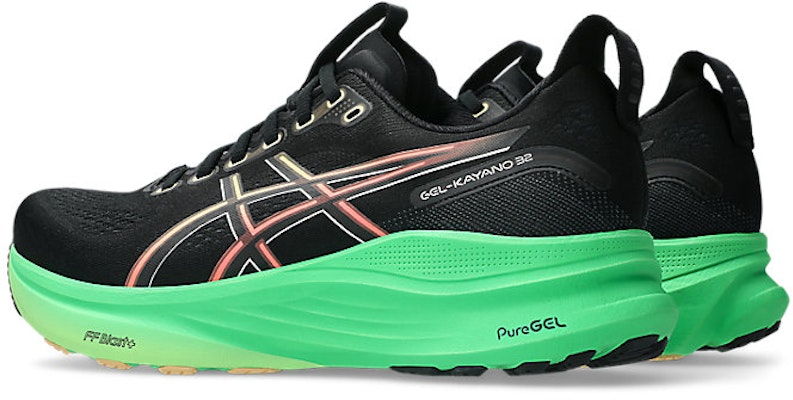 ASICS GEL-KAYANO 32 Kasut Lari Hitam/Hijau Vital 1011C052-004 Lookbook ASICS GEL-KAYANO 32 Kasut Lari Hitam/Hijau Vital 1011C052-004