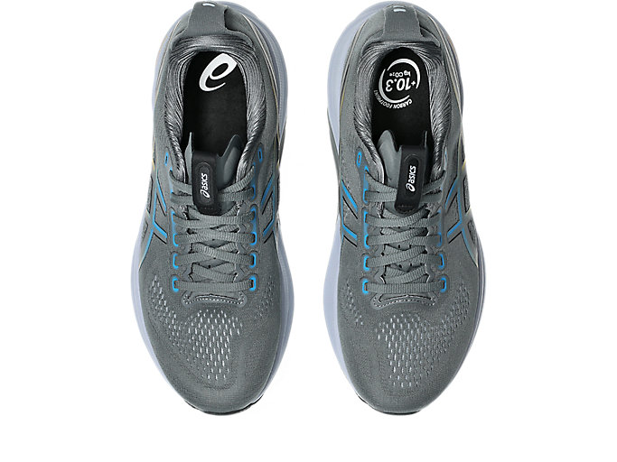 Details for ASICS GEL-KAYANO 32 Kasut Lari Kelabu Keluli/Biru Aegean 1011C052-022