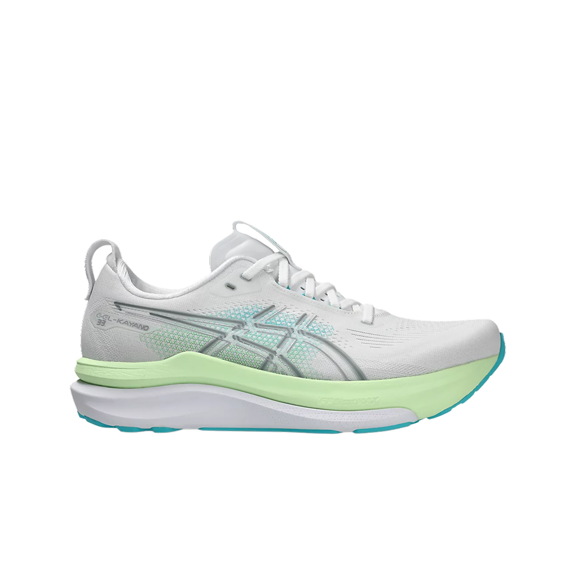 ASICS Gel-Kayano 33 2E Wide 'White Energy Aqua'