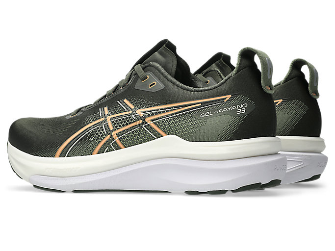 Lookbook ASICS GEL-KAYANO 33 Kasut Larian Vintage Khaki/Bright Sunstone 1011C167-200