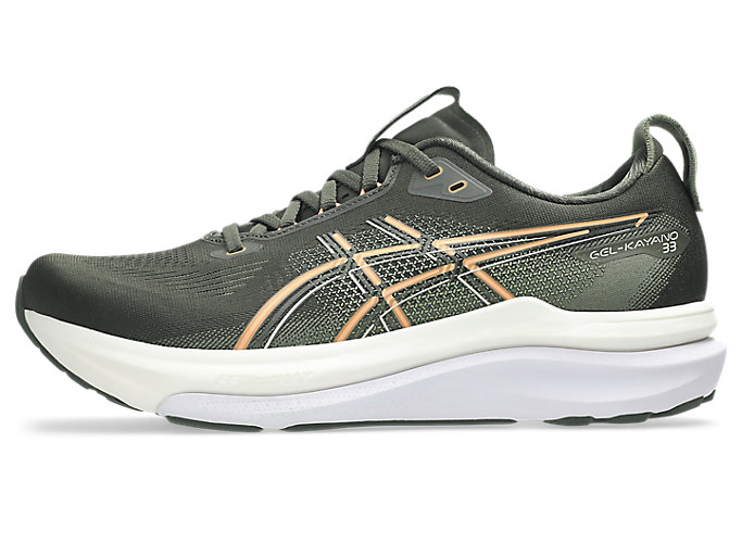 Cheap ASICS GEL-KAYANO 33 Kasut Larian Vintage Khaki/Bright Sunstone 1011C167-200