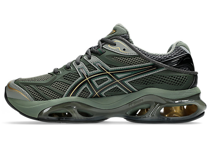 Shop ASICS GEL-KINETIC 2.0 慢跑鞋 深灰/橄欖綠 1203A678-025