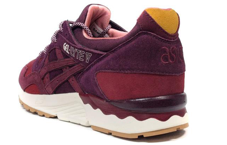 Lookbook Asics Gel-Lyte 5 舒適耐磨慢跑鞋 男女款 酒紅色