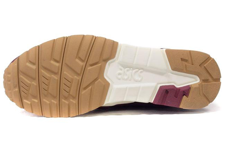 Shop Asics Gel-Lyte 5 舒適耐磨慢跑鞋 男女款 酒紅色