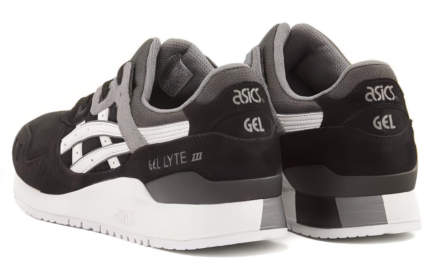 Lookbook 아식스 젤라이트 III 블랙/화이트 TQL6B1-9010