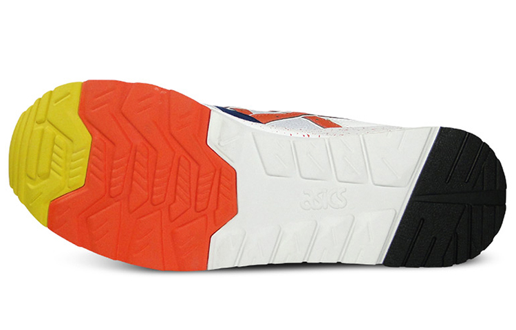 Lookbook アシックス ゲルライトスピード レトロ白オレンジ H922N-0123
