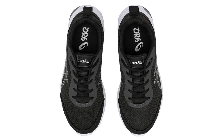 Shop Asics Gel-Moya 輕便透氣 低筒休閒跑步鞋 黑白