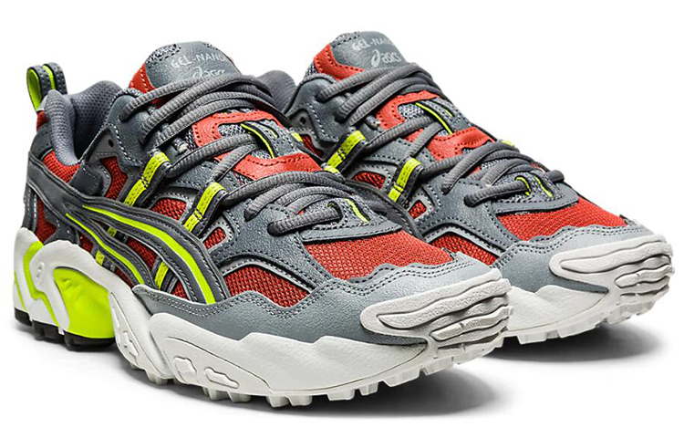 Lookbook ASICS Gel-Nandi Gray Red Yellow Low Top 'Grey Red' 1021A315-600