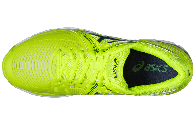 Shop Asics Gel-Netburner Ballistic 低筒跑步鞋 黃綠