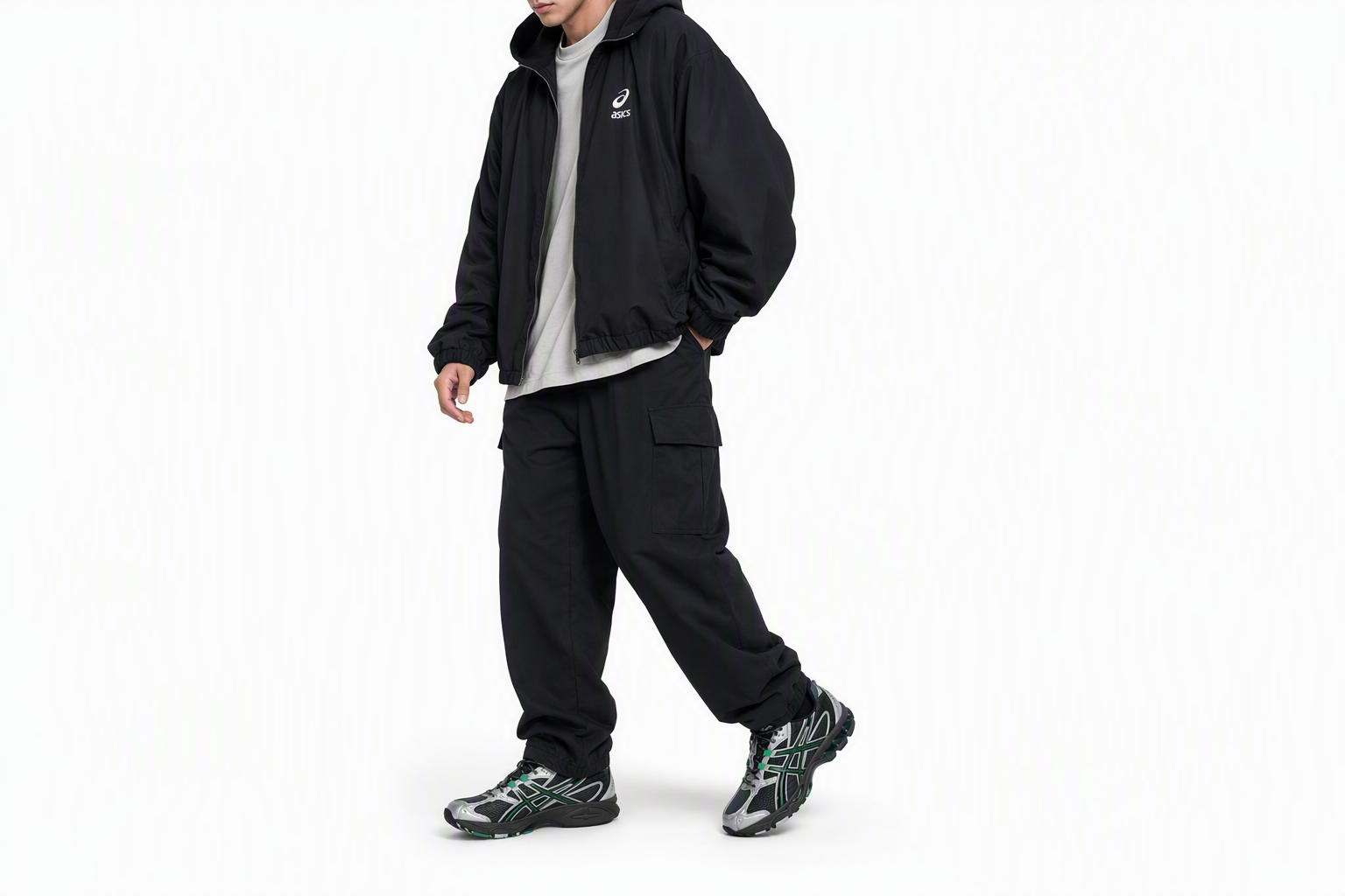 Order Asics GEL-NIMBUS 10.1 Running Shoes Obsidian Grey/Green Basil 1203A543-022