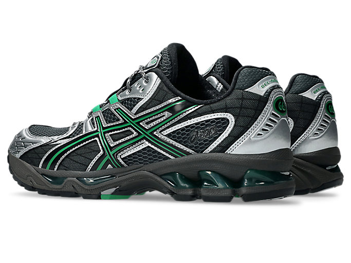 Shop Asics GEL-NIMBUS 10.1 Running Shoes Obsidian Grey/Green Basil 1203A543-022