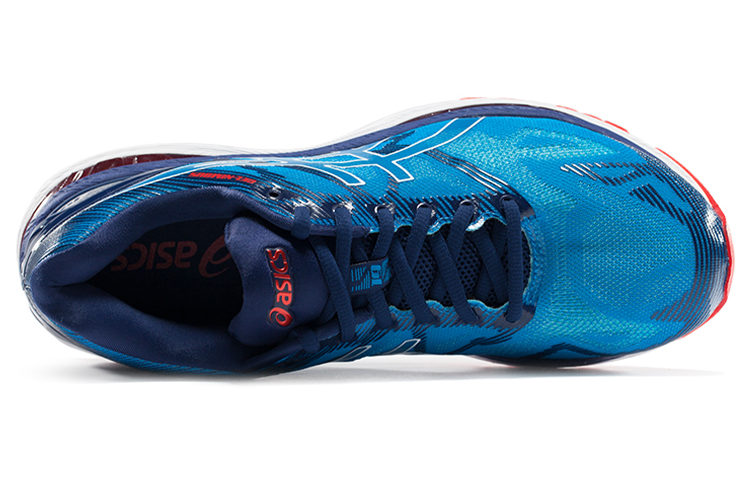 Shop Asics Gel-Nimbus 19 耐磨防滑減震 低筒跑步鞋 藍 2E寬