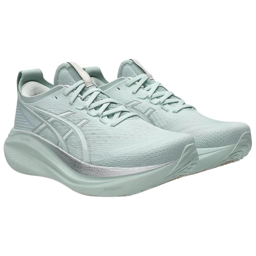 Shop ASICS Gel-Nimbus 27 純水白跑鞋 1011B958-300