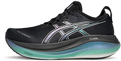 ASICS GEL-Nimbus 27 Black Green Running Shoes - Comfortable for Marathon. 1011C174-001 ASICS GEL-Nimbus 27 Black Green Running Shoes - Comfortable for Marathon. 1011C174-001