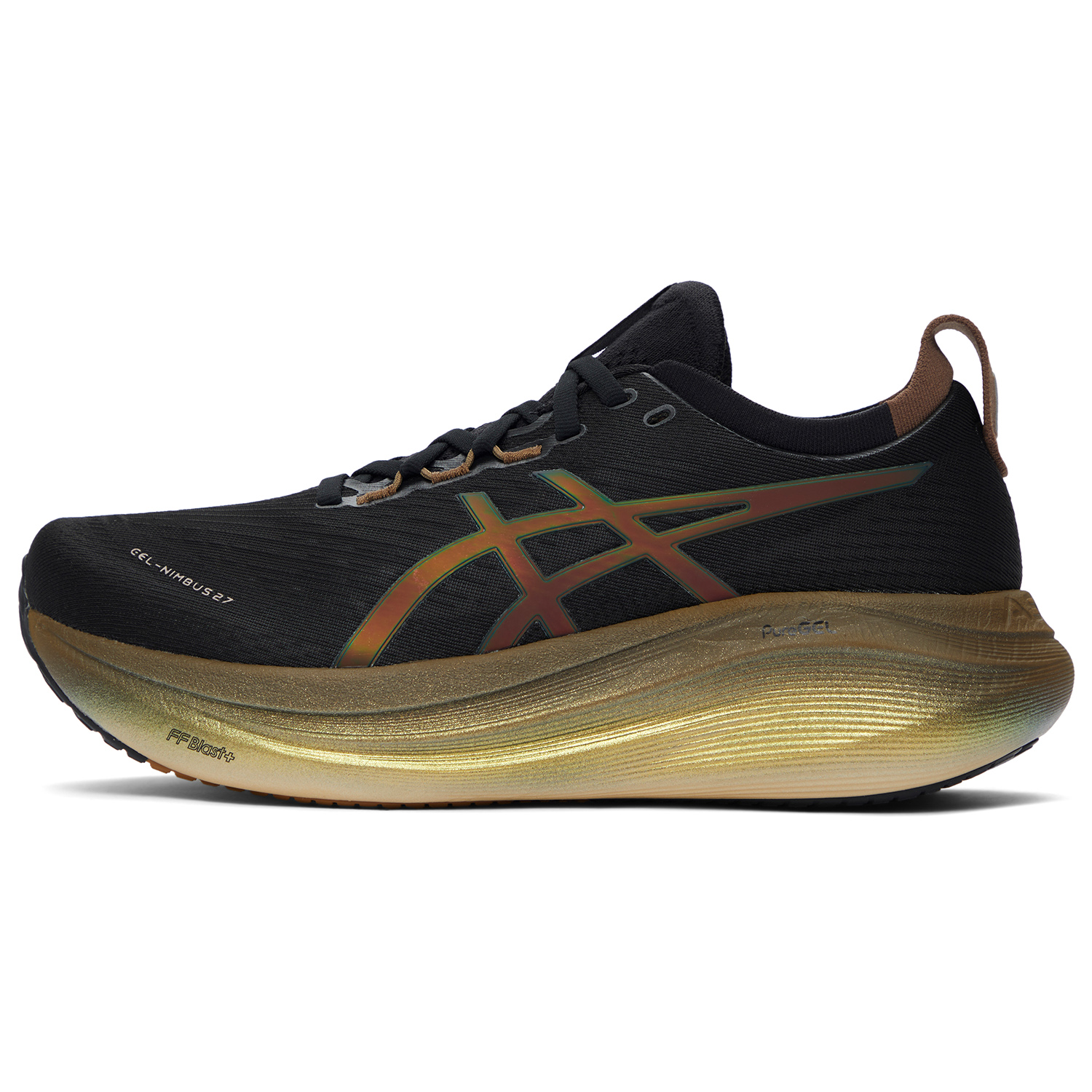 ASICS GEL-NIMBUS 27 Platinum Black Marathon Running Shoes. 1011C095-001