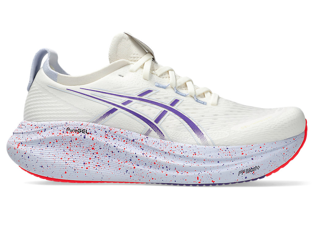 Buy ASICS GEL-NIMBUS 27 Sepatu Lari Tokyo Cream/Edo Purple 1011C120-500