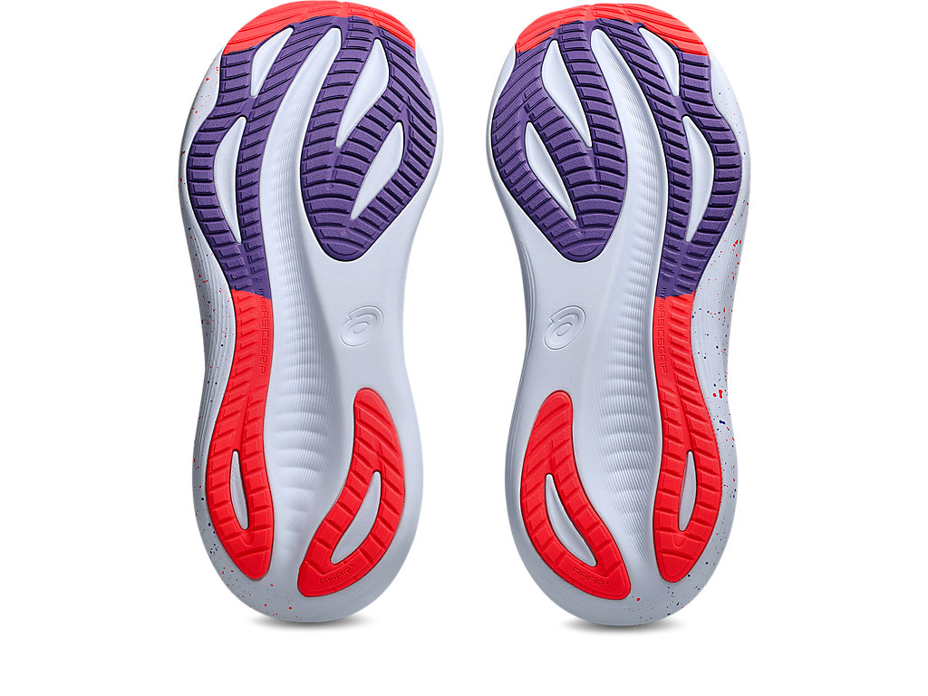 Sizing ASICS GEL-NIMBUS 27 Sepatu Lari Tokyo Cream/Edo Purple 1011C120-500