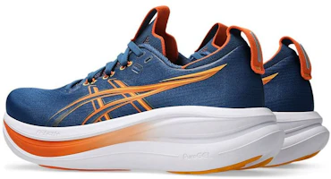 Shop ASICS GEL-Nimbus 28 2E 寬楦版『暮空藍杏子』 1011C144-401