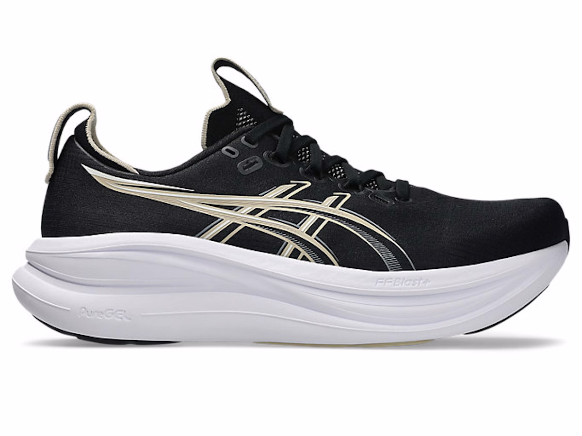 ASICS GEL-NIMBUS 28 Extra Wide Running Shoes Black/Feather Grey