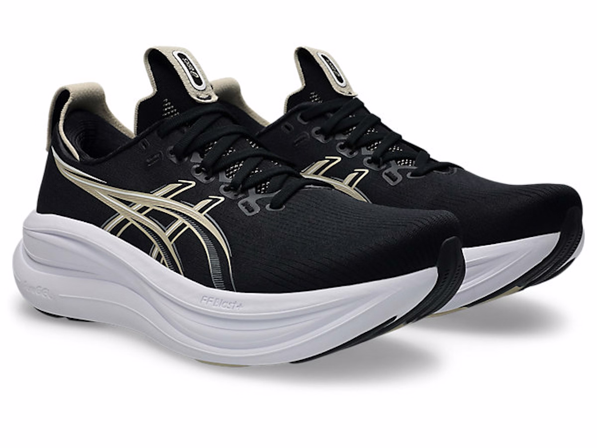 ASICS GEL-NIMBUS 28 Extra Wide Running Shoes Black/Feather Grey