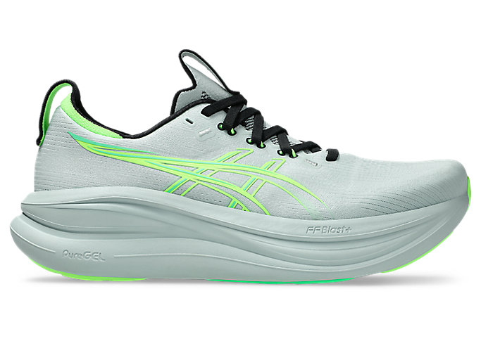 ASICS GEL-NIMBUS 28 Extra Wide Running Shoes Cold Moss/Illuminate Green 1011C145-400