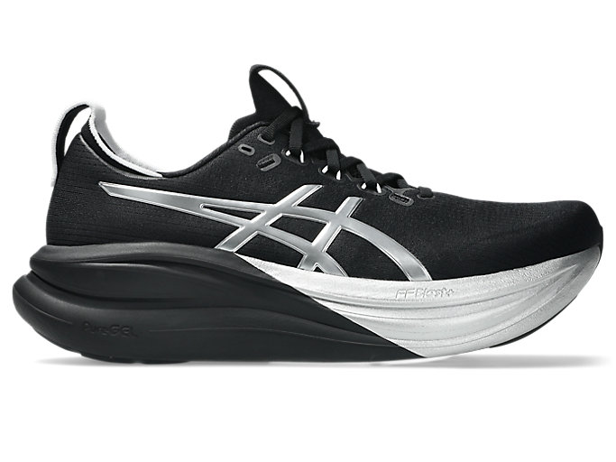 ASICS GEL-NIMBUS 28 Platinum Running Shoes Platinum/Black 1011C214-001