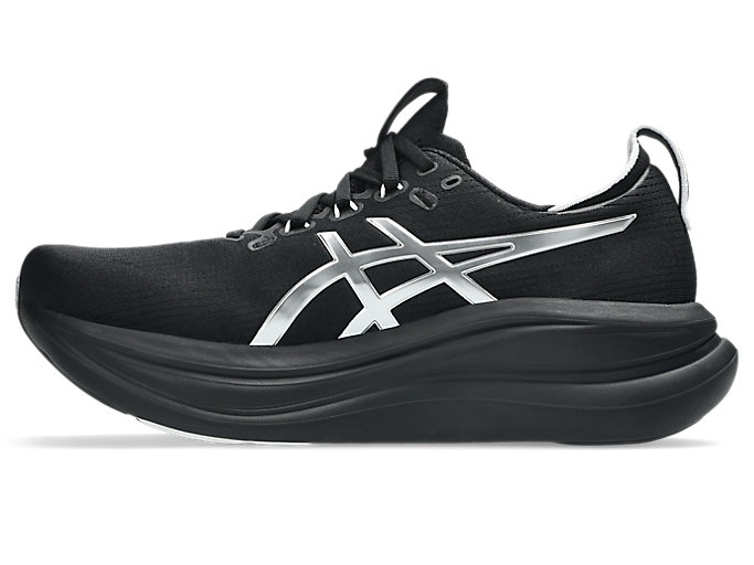 Shop ASICS GEL-NIMBUS 28 Platinum Kasut Lari Platinum/Hitam 1011C214-001