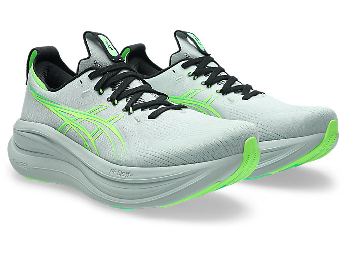 Lookbook ASICS GEL-NIMBUS 28 Running Shoes Cold Moss/Illuminate Green 1011C127-400