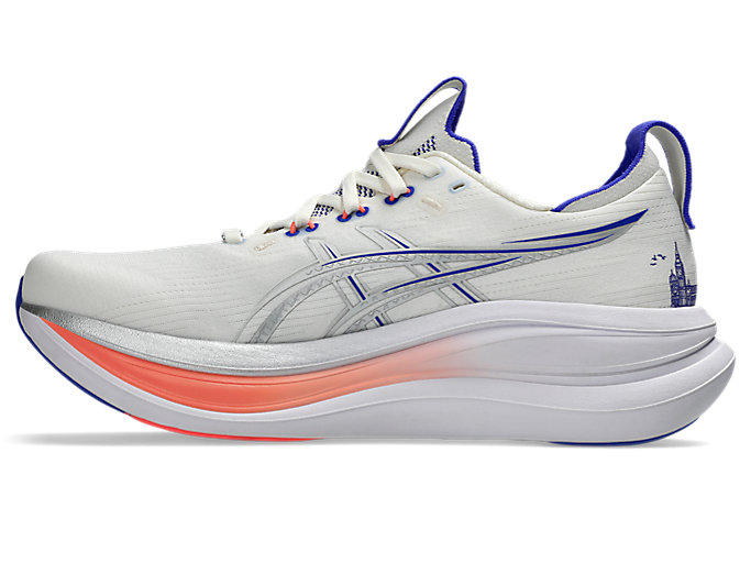 Shop ASICS GEL-NIMBUS 28 Sepatu Lari Cream/Pure Silver 1013A208-100