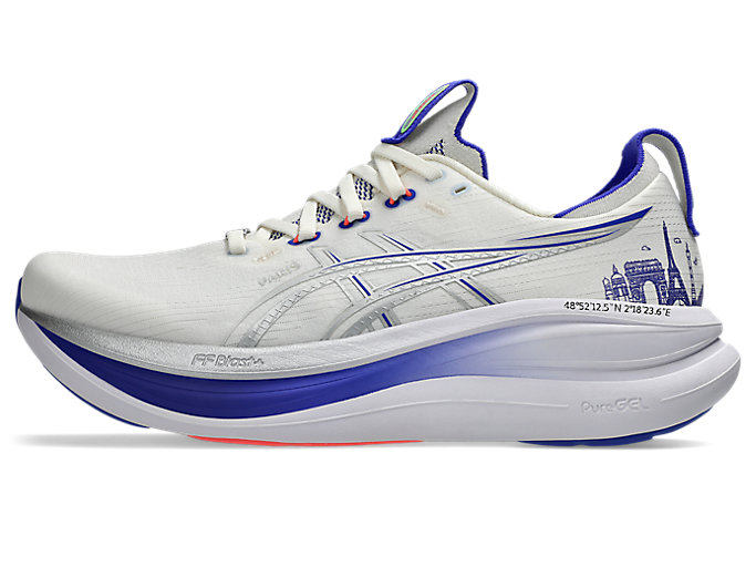 Cheap ASICS GEL-NIMBUS 28 Sepatu Lari Cream/Pure Silver 1013A208-100