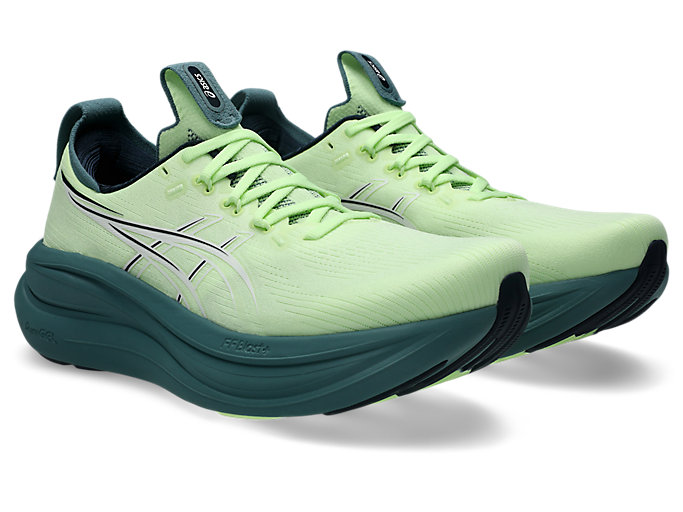 Order ASICS GEL-NIMBUS 28 Zapatillas Running Amarillo Iluminado/Verde Azulado 1011C127-750