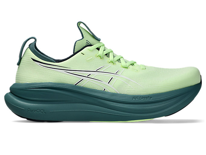 Cheap ASICS GEL-NIMBUS 28 Zapatillas Running Amarillo Iluminado/Verde Azulado 1011C127-750