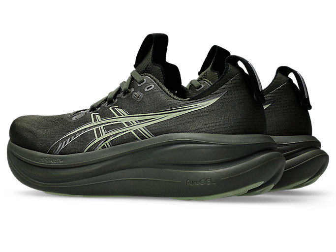 Lookbook ASICS GEL-NIMBUS 28 Scarpe Running Vintage Khaki/Khaki Green. 1011C127-200