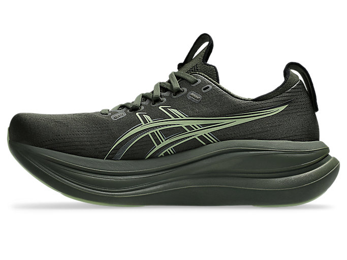Shop ASICS GEL-NIMBUS 28 Scarpe Running Vintage Khaki/Khaki Green. 1011C127-200