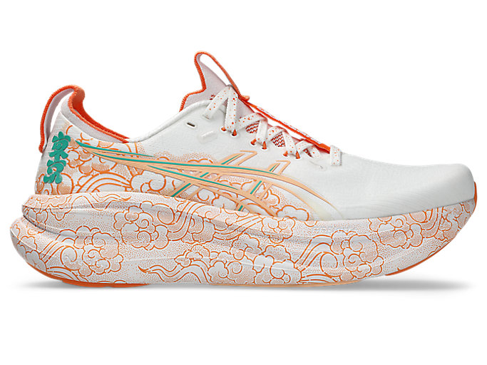 ASICS GEL-NIMBUS 28 Tokyo Running Shoes White/Apricot Crush 1013A207-100
