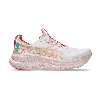 ASICS GEL-NIMBUS 28 Tokyo Running Shoes White/Apricot Crush