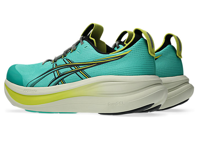 Lookbook 亚瑟士 GEL-NIMBUS 28 TR 跑鞋 翡翠绿/黑 1011C216-300