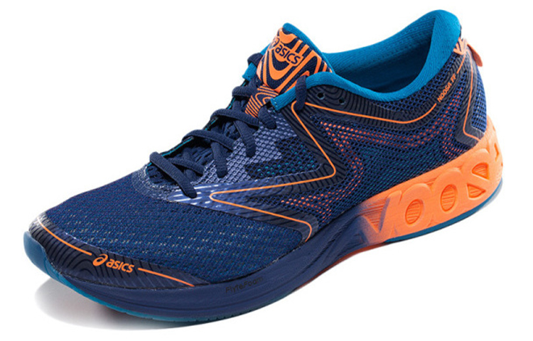 Lookbook ASICS Gel-Noosa FF Sneakers ''Donkerblauw Oranje'' T722N-4930