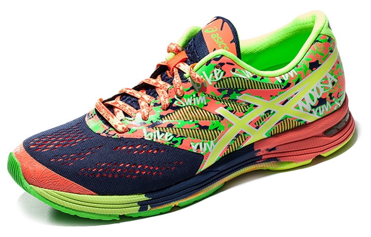 Lookbook アシックス ゲルヌーサトライ10 イエローブルー T530N-4906