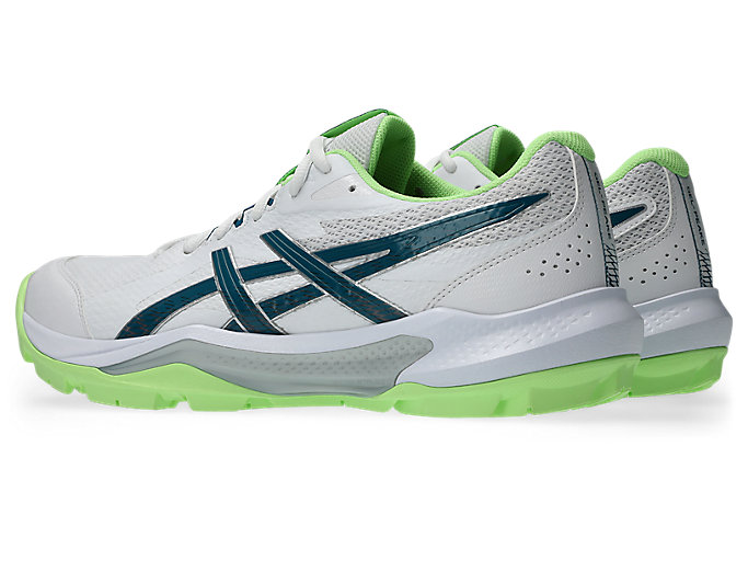 Lookbook アシックス GEL-PEAKE 3 クリケットシューズ ホワイト/ダークティール 1113A057-103