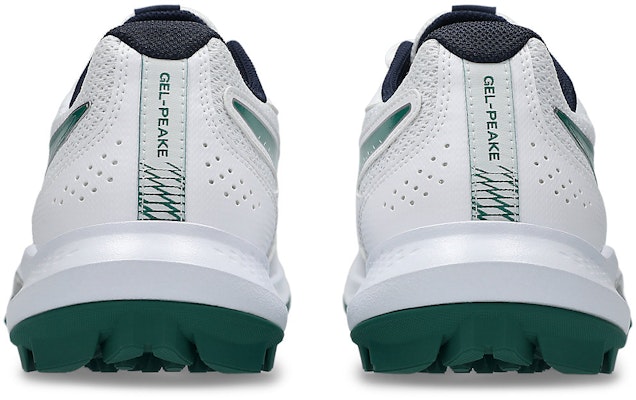 ASICS GEL-PEAKE 3 Cricket Shoes White/Jasper Green 1113A057-101 Purchase ASICS GEL-PEAKE 3 Cricket Shoes White/Jasper Green 1113A057-101