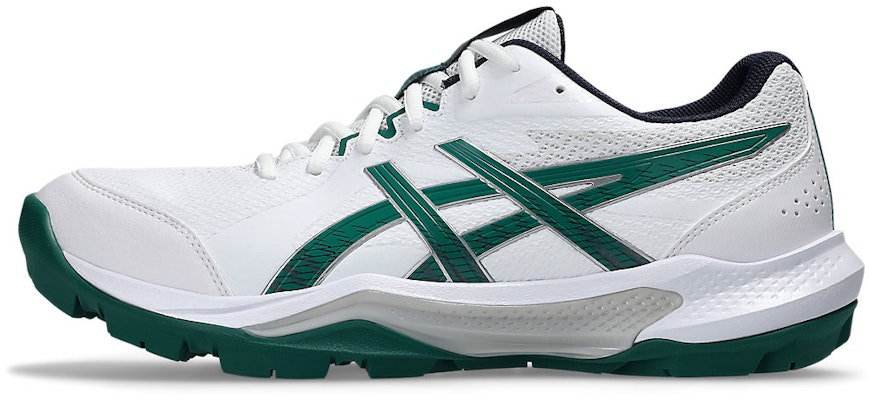 ASICS GEL-PEAKE 3 Cricket Shoes White/Jasper Green 1113A057-101 Cheap ASICS GEL-PEAKE 3 Cricket Shoes White/Jasper Green 1113A057-101