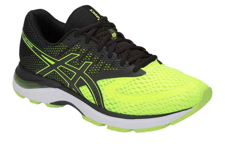 Order 亞瑟士 Gel-Pulse 10 緩衝透氣 低筒運動跑步鞋 黑黃拼接