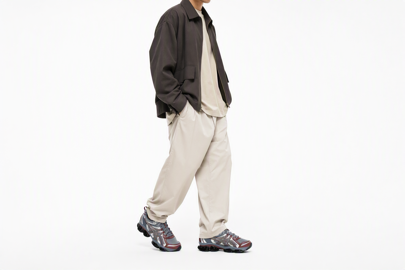 Order 亚瑟士 ASICS Gel Quantum Kinetic ''灰岩暗红樱桃'' 1203A270-024