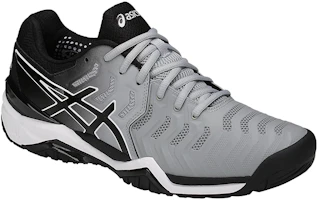 Shop ASICS Gel Resolution 7 'Kasut Lari Bertapak Rendah Hitam Kelabu Tahan Lama Bernafas' E701Y-9690