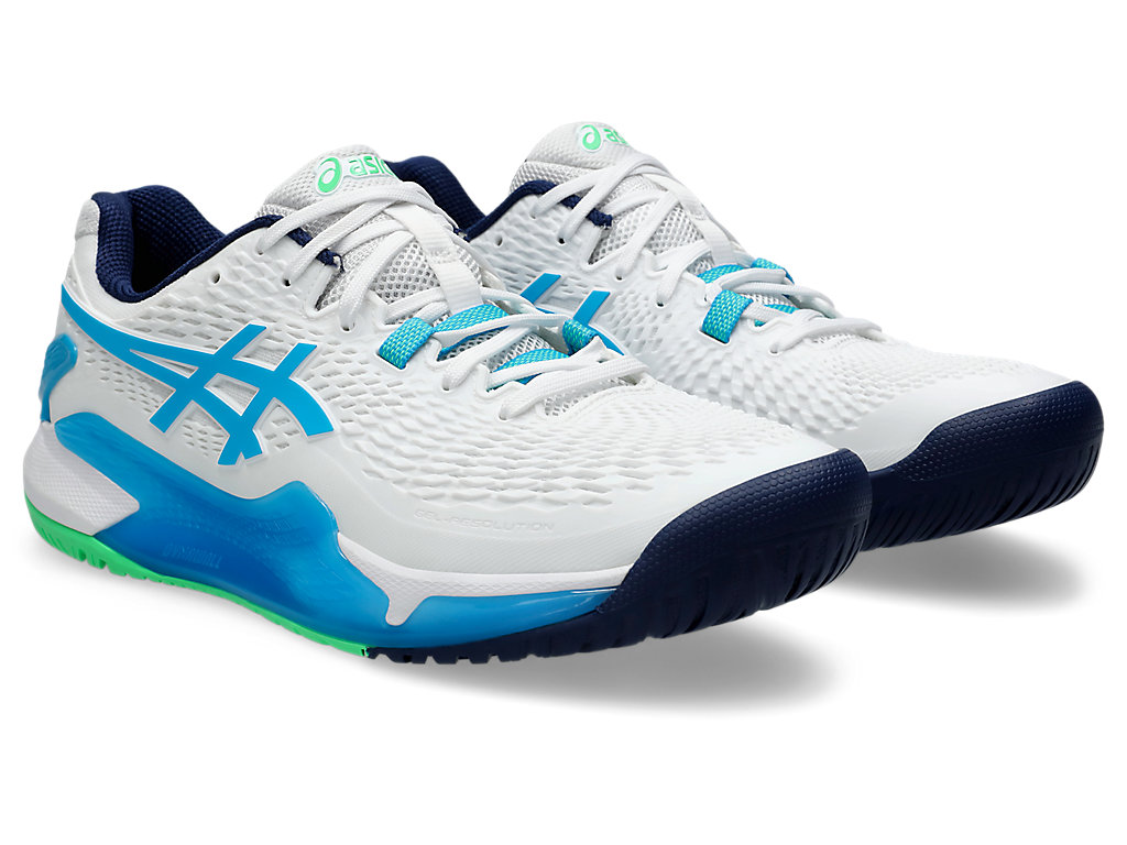 Lookbook ASICS Gel-Resolution 9 'Blanco Aqua Digital' 1041A330-103