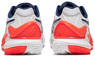 亞瑟士Gel-Resolution 9 CLAY防滑低筒網球鞋男款白藍橙 Shop 亞瑟士Gel-Resolution 9 CLAY防滑低筒網球鞋男款白藍橙