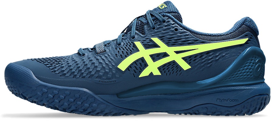 ASICS Gel-Resolution 9 Oc 'Biru Mako Kuning Keselamatan' 1041A377-404 Shop ASICS Gel-Resolution 9 Oc 'Biru Mako Kuning Keselamatan' 1041A377-404