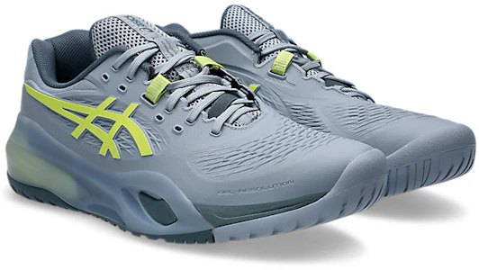 Lookbook ASICS GEL-RESOLUTION X Sepatu Tenis All Court Abu Biru/Pistachio 1041A481-402